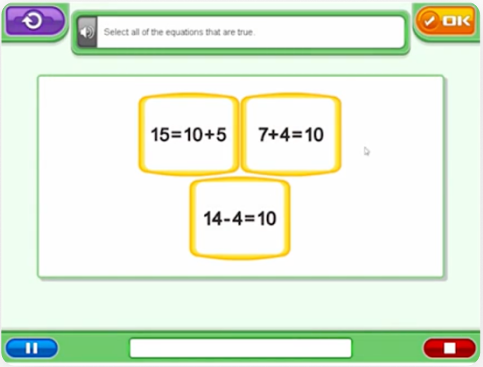 Imagen de la evaluación ISIP de matemáticas.