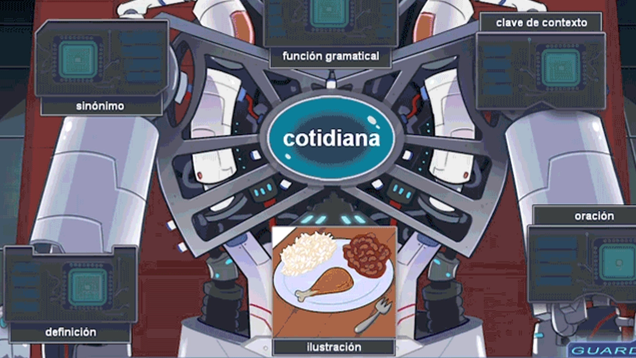 Imagen de la pantalla de instrucciones para el juego de géneros en español.